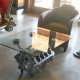 Chevy Engine Block Chrome Coffee Table