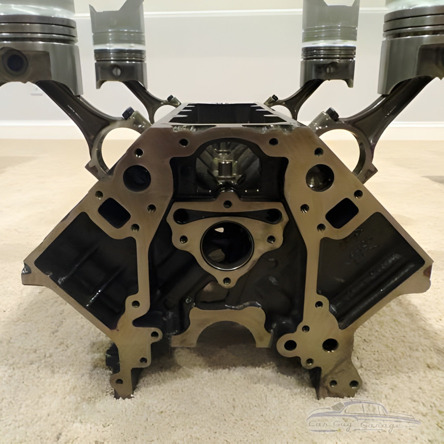 Chevy Engine Block Black and Chrome Coffee Table Chevy Engine Block Black and Chrome Coffee Table