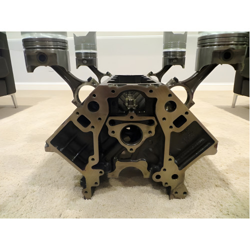 Chevy Engine Block Black and Chrome Coffee Table