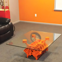 Chevy Engine Block Custom Color Coffee Table