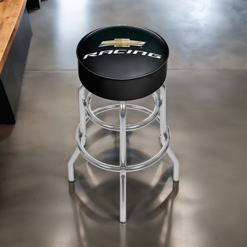 Chevy Racing Padded Swivel Shop Stool