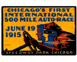Chicago 500 Metal Sign - 12" x 18"