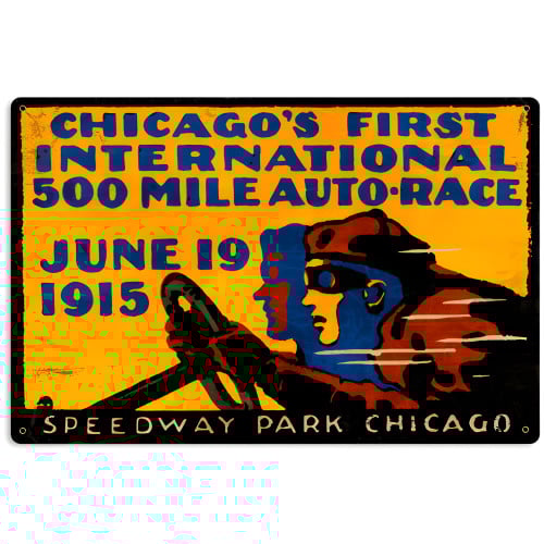 Chicago 500 Metal Sign - 12" x 18"