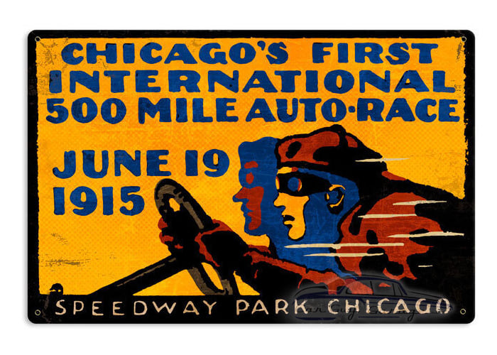 Chicago 500 Metal Sign - 12" x 18"