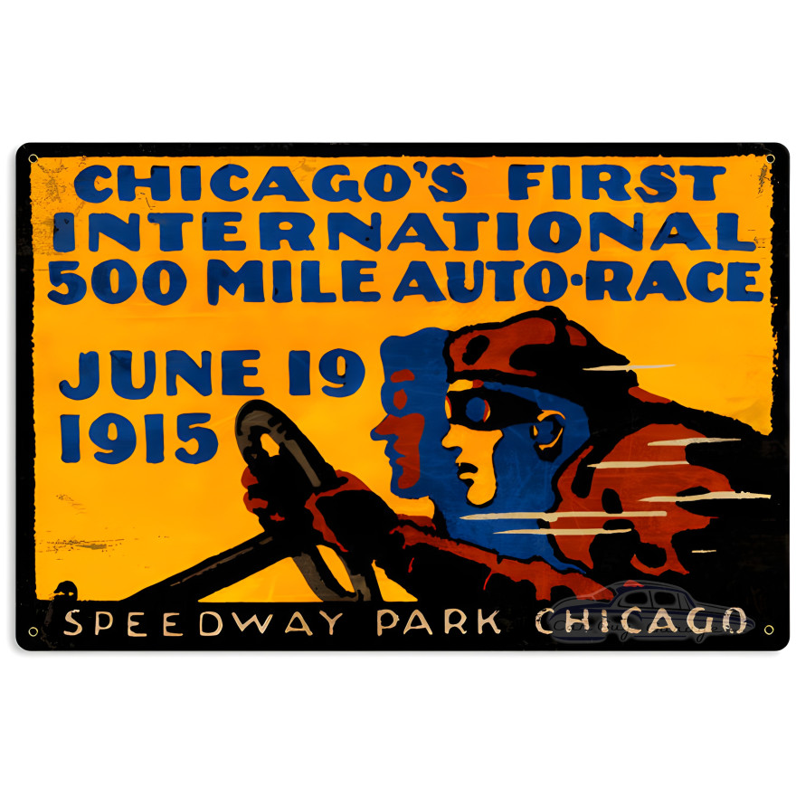 Chicago 500 Metal Sign - 12" x 18"