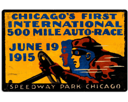 Chicago 500 Metal Sign - 24" x 16"