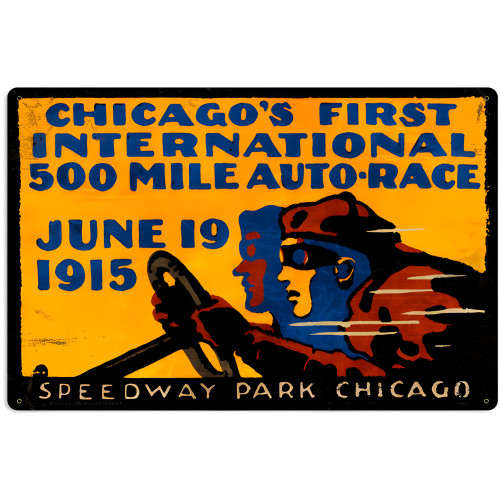 Chicago 500 Metal Sign - 24" x 16"