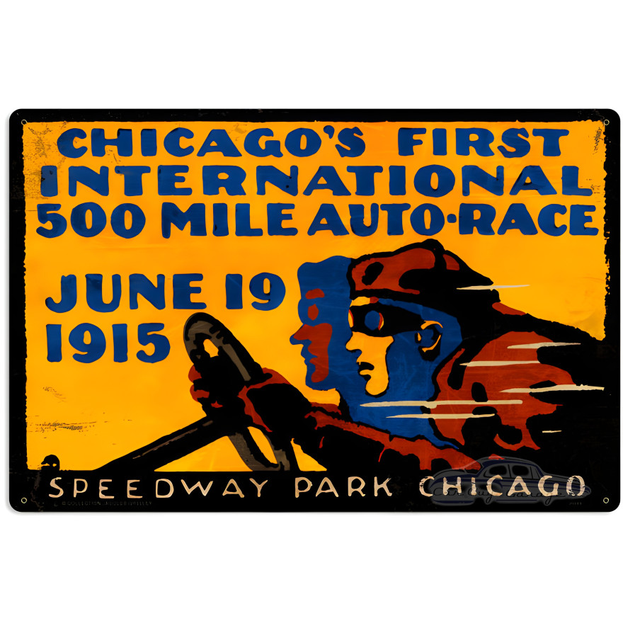 Chicago 500 Metal Sign - 24" x 16"