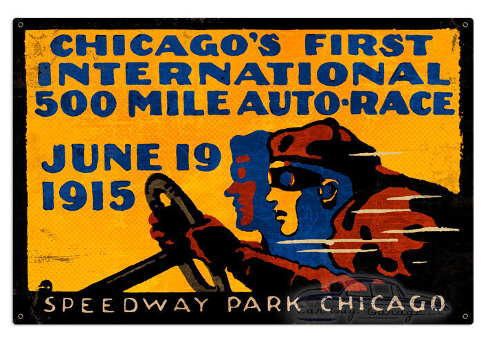 Chicago 500 Metal Sign - 36" x 24"