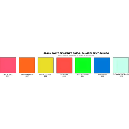Epoxy Paint Chips Black Light Sensitive Fluorescent Colors - 5lb Bulk