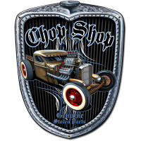 Chop Shop Grill Metal Sign - 20" x 24"