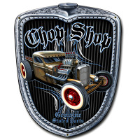 Chop Shop Grill Metal Sign - 11" x 14"