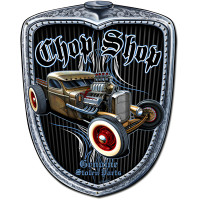 Chop Shop Grill Metal Sign - 24" x 30"