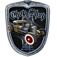 Chop Shop Grill Metal Sign - 15" x 18"