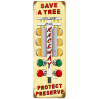 Christmas Tree Metal Sign - 8" x 24"