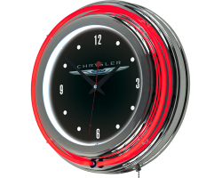 Chrysler Chrome Double Rung Neon Clock