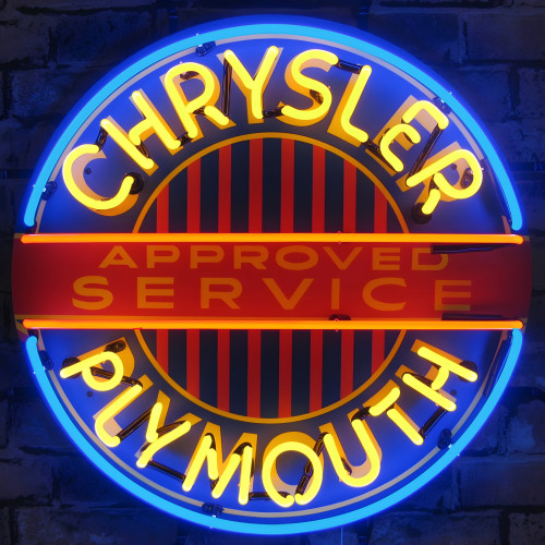 Chrysler Plymouth Approved Service Neon Sign