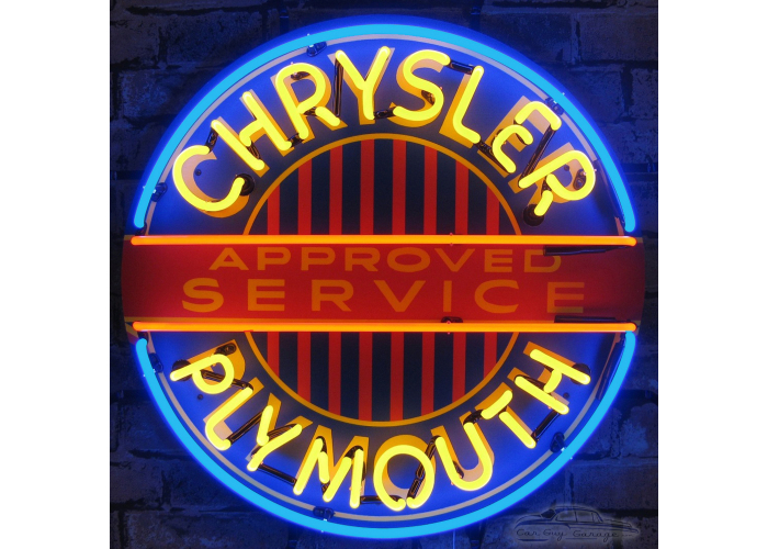 Chrysler Plymouth Neon Sign With Backing