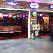 Customer photo of neon signs for the garage