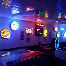 Customer photo of neon signs for the garage