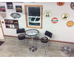 Chevrolet Padded Shop Stool with Backrest