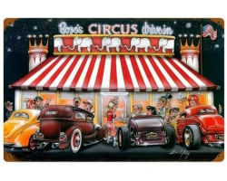Circus Drive-In Metal Sign - 18" x 12"