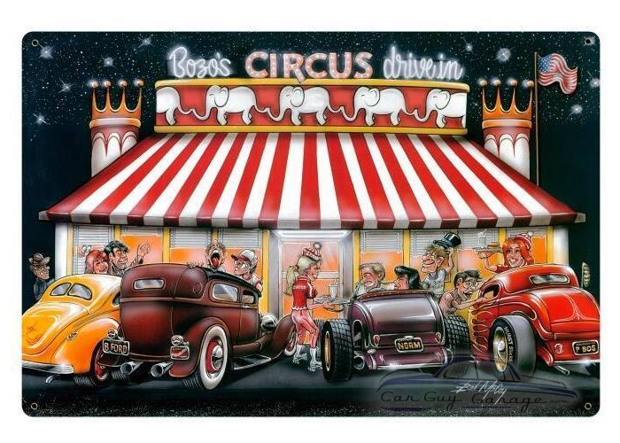 Circus Drive-In Metal Sign - 36" x 24"