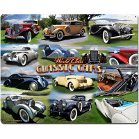 Classic Car Collage Metal Sign - 30" x 24"