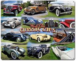 Classic Car Collage Sign - 30" x 24"