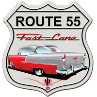 Classic Car Shield Metal Sign - 15" x 15"