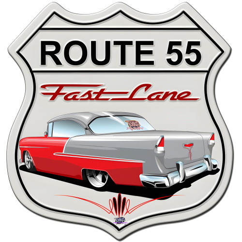 Classic Car Shield Metal Sign - 15" x 15"