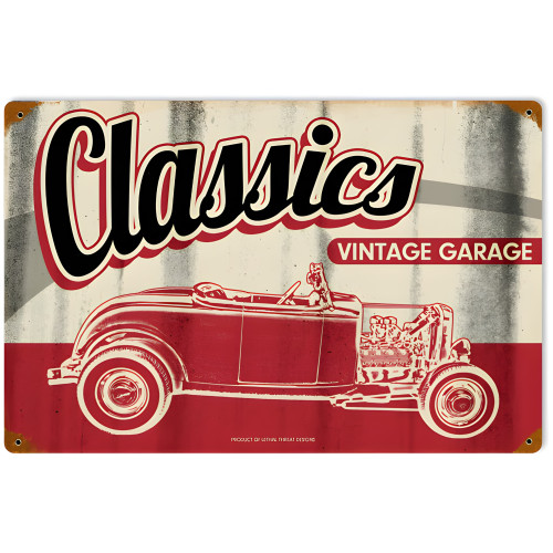 Classic Garage Metal Sign - 18" x 12"