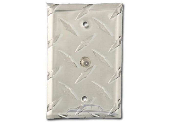 Coaxial Cable Diamond Plate Wall Plate