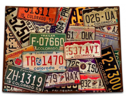 Colorado License Plates Metal Sign - 15" x 11"