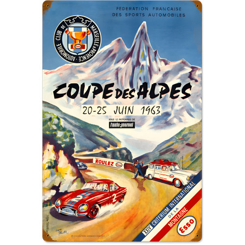 Coupe des Alpes Metal Sign - 16" x 24"