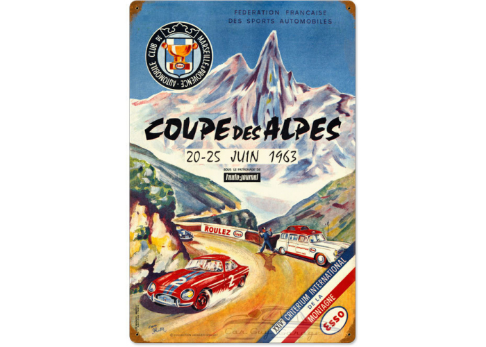 Cooupe Des Alpes Metal Sign