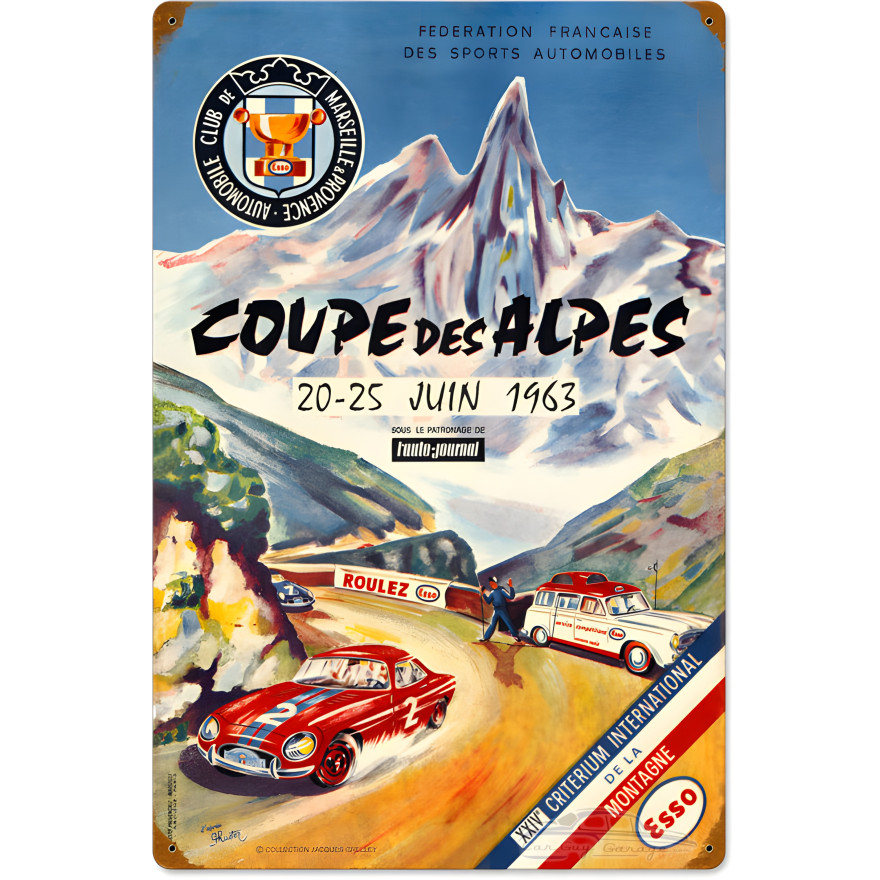 Coupe des Alpes Metal Sign - 16" x 24"