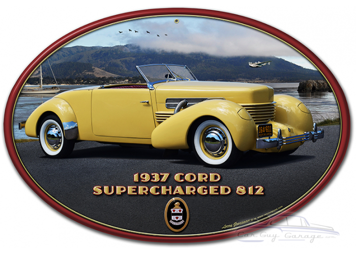 1937 Cord 812 Metal Sign - 18" x 12"