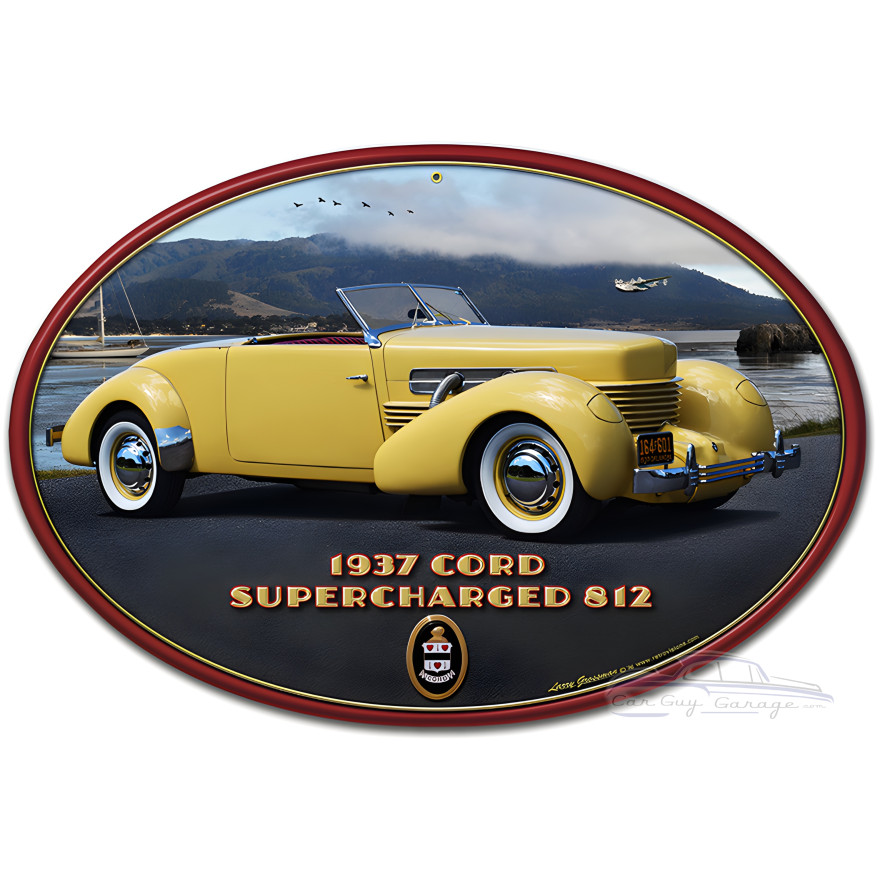 1937 Cord 812 Metal Sign - 18" x 12"