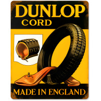 Dunlop Cord Metal Sign - 12" x 15"