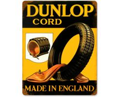 Dunlop Cord Metal Sign - 12" x 15"