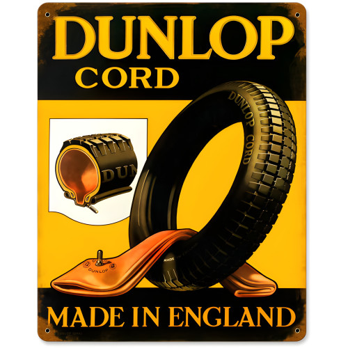 Dunlop Cord Metal Sign - 12" x 15"