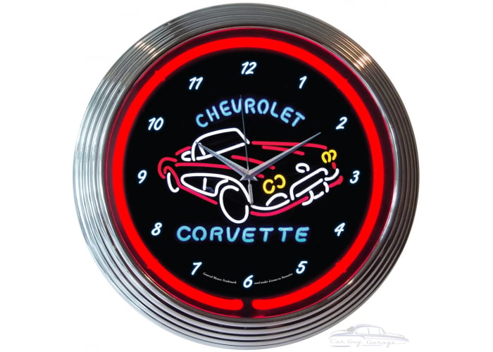 Corvette C1 Neon Clock