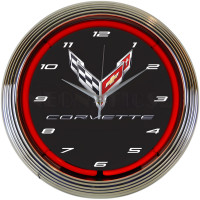 Chevrolet Corvette C8 Next Generation Neon Wall Clock - 15" Round