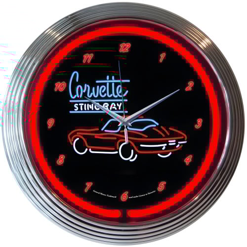 Corvette Stingray Neon Clock
