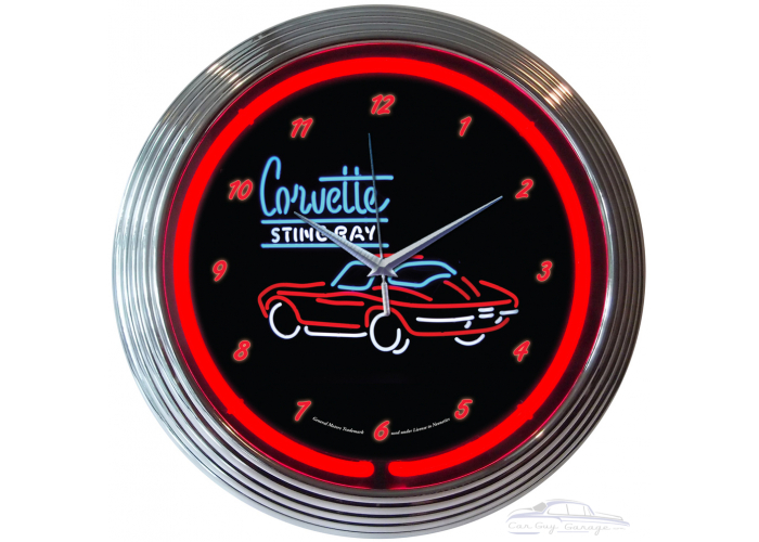 Corvette Stingray Neon Clock