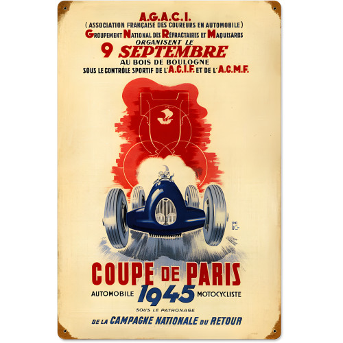 Coup de Paris Metal Sign - 16" x 24"