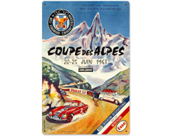 Coupe des Alpes Metal Sign - 12" x 18"