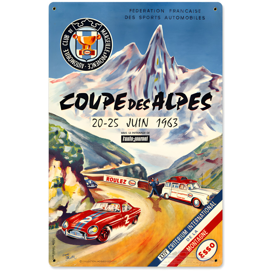 Coupe des Alpes Metal Sign - 12" x 18"