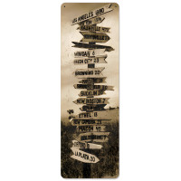 Crossroads Metal Sign - 8" x 24"